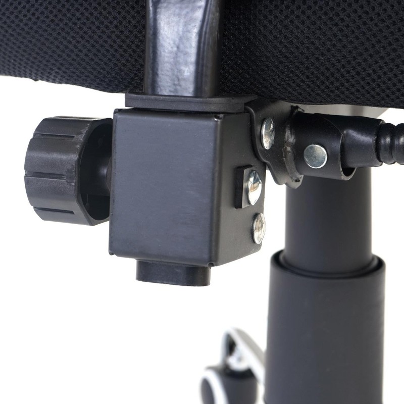 Silla Ergonómica DUNA, soporte lumbar y base de metal, en negro