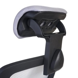 Silla Ergonómica DUNA, soporte lumbar y base de metal, en negro