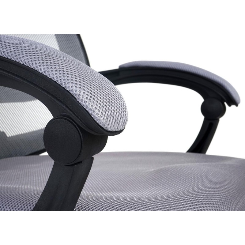 Silla Ergonómica DUNA, soporte lumbar y base de metal, en negro