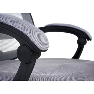 Silla Ergonómica DUNA, soporte lumbar y base de metal, en negro