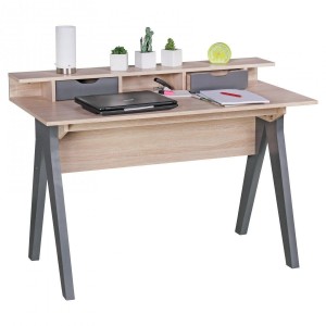 Mesa de Ordenador MILA, superficie en madera, 120x59x86 cm