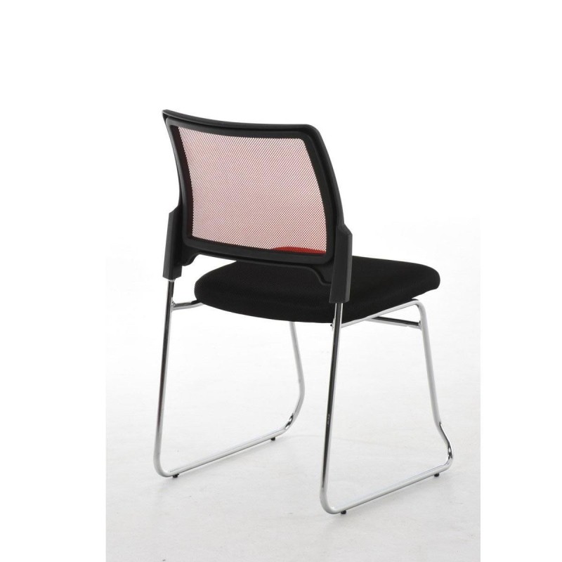 Silla de confidente CRANTON apilable, en tela y malla negro