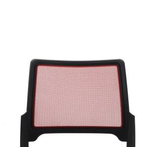Silla de confidente CRANTON apilable, en tela y malla negro
