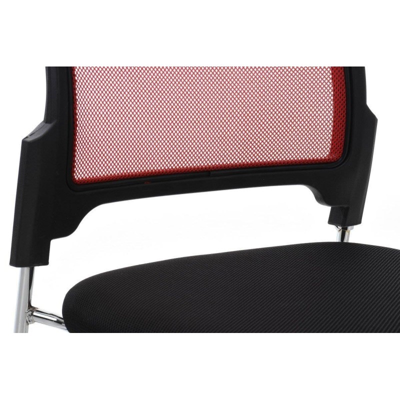 Silla de confidente CRANTON apilable, en tela y malla negro