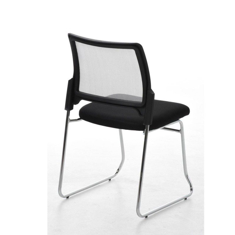 Silla de confidente CRANTON apilable, en tela y malla negro