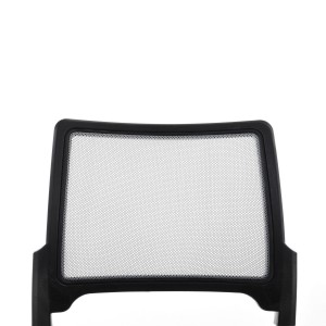 Silla de confidente CRANTON apilable, en tela y malla negro