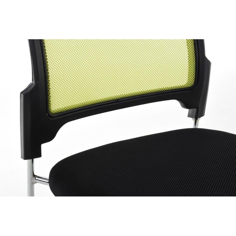 Silla de confidente CRANTON apilable, en tela y malla negro