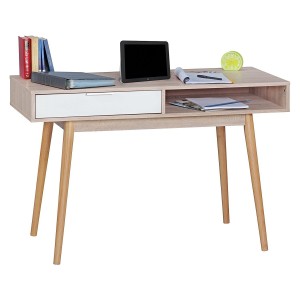 Mesa de Ordenador BERRY, superficie en madera, 90x45x78 cm