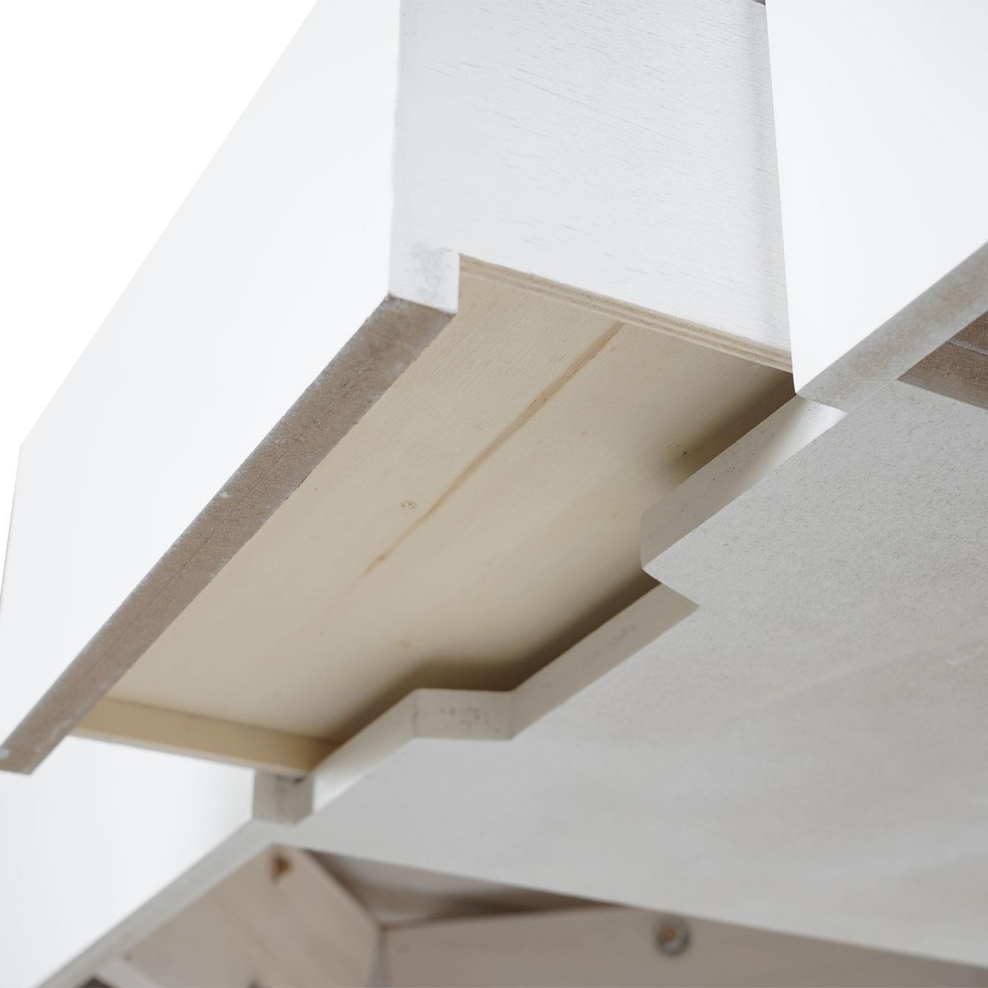 Mesa de Ordenador CONEL, Diseño Escandinavo, Dimensiones 120x55x82 cm, en Madera color Blanco