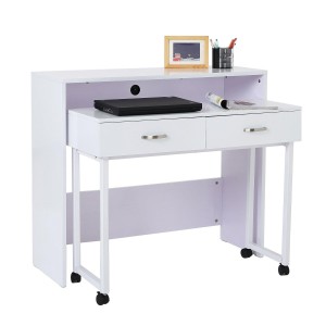  Set de 2 escritorios BENGALA en madera color blanco