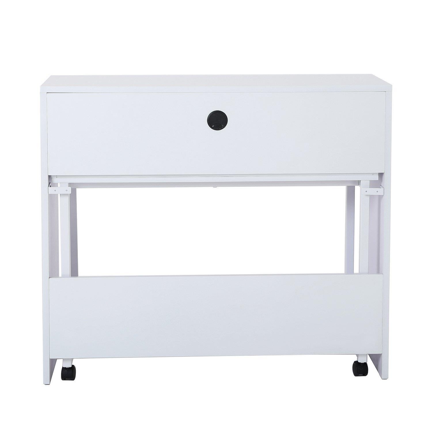 Set de 2 Escritorios BENGALA, Dimensiones 100x36x88 cm y 94x34x75 cm, en Madera color Blanco