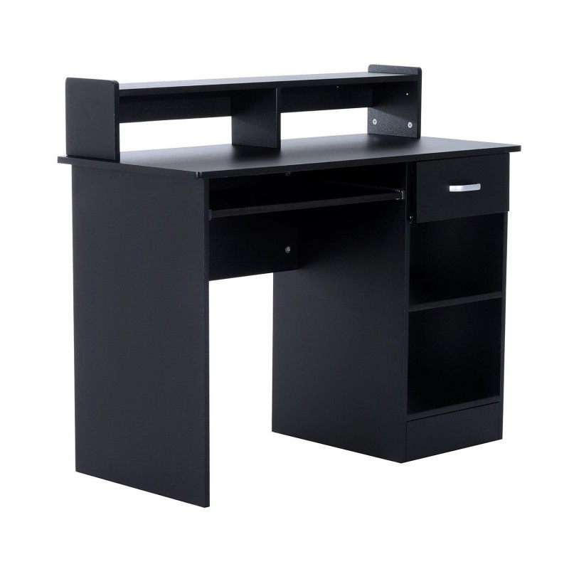 Mesa de ordenador ADEN en madera color negro