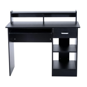 Mesa de ordenador ADEN en madera color negro