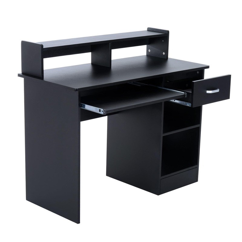 Mesa de ordenador ADEN en madera color negro
