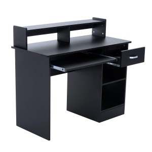 Mesa de ordenador ADEN en madera color negro