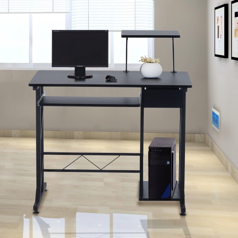 Mesa de ordenador ARNOLD en madera color negro