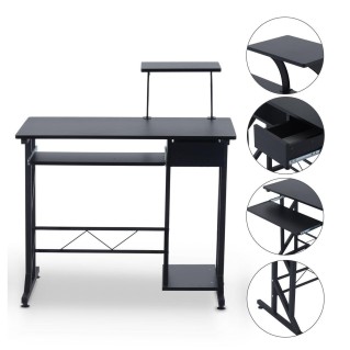 Mesa de ordenador ARNOLD en madera color negro 2