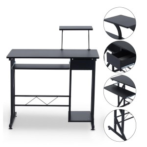 Mesa de ordenador ARNOLD en madera color negro