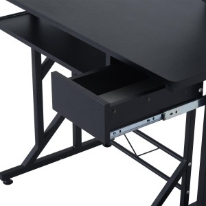 Mesa de ordenador ARNOLD en madera color negro
