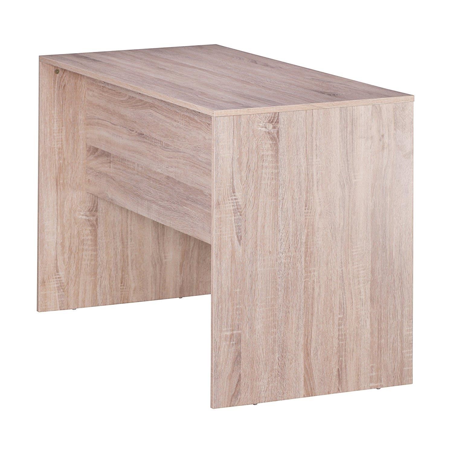 Mesa de Ordenador ABEL, Dimensiones 120x55x75 cm, en Madera color Roble