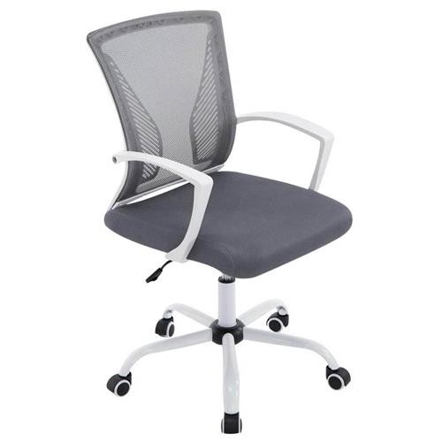 Silla de Oficina CUBA WHITE, Estructura Metálica, en Malla Transpirable Color Negro