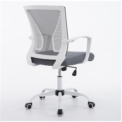 Silla de Oficina CUBA WHITE, Estructura Metálica, en Malla Transpirable Color Negro