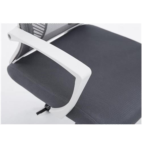 Silla de Oficina CUBA WHITE, Estructura Metálica, en Malla Transpirable Color Negro