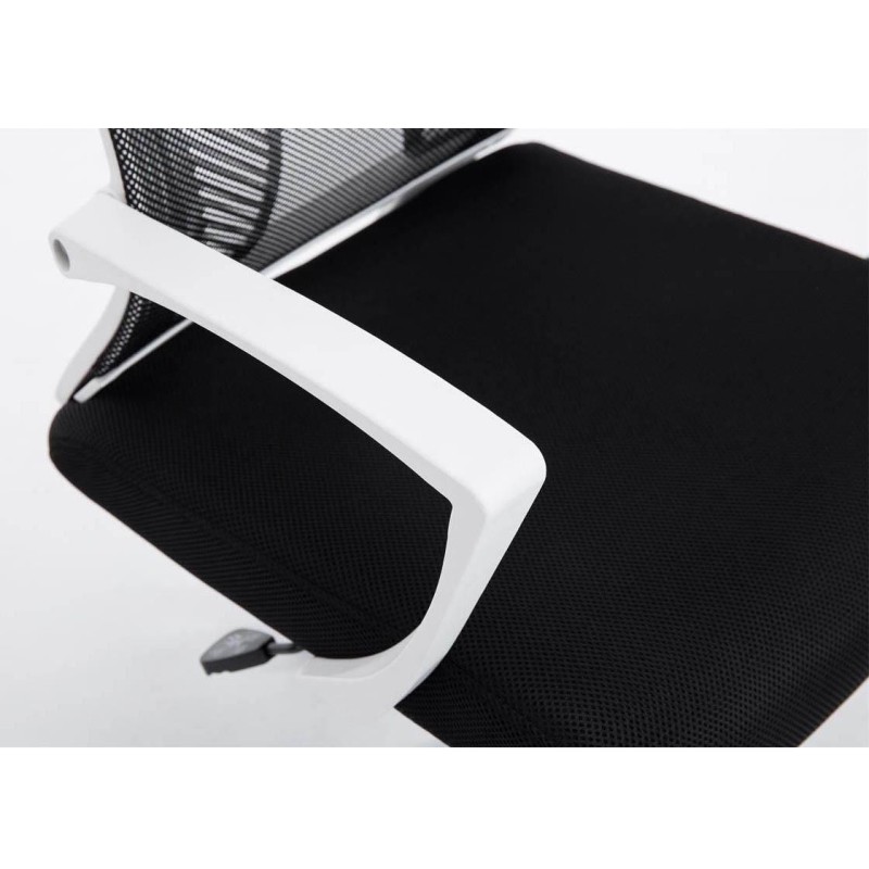 Silla de oficina CUBA WHITE con Soporte Dorsal y Asiento Acolchado, en Negro