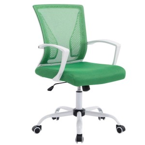 Silla de oficina CUBA WHITE con Soporte Dorsal y Asiento Acolchado, en Negro