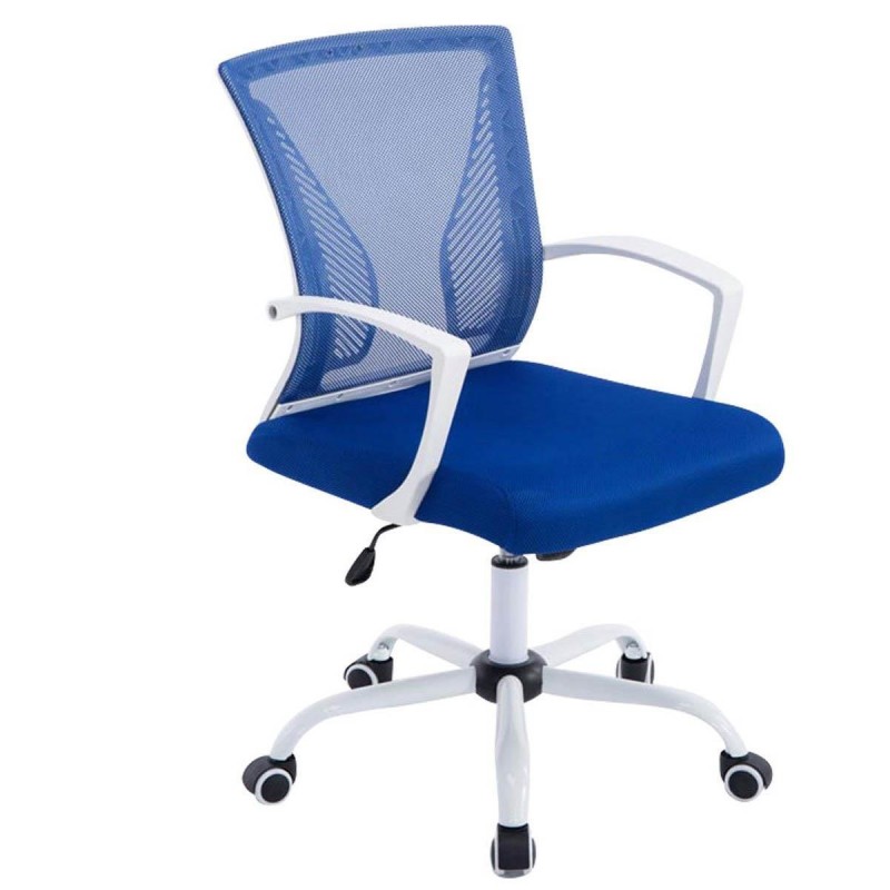 Silla de oficina CUBA WHITE con Soporte Dorsal y Asiento Acolchado, en Negro