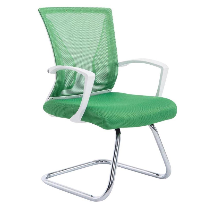 Silla de confidente CUBA V con Soporte Dorsal y Asiento Acolchado, en Negro