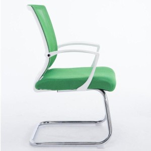 Silla de confidente CUBA V con Soporte Dorsal y Asiento Acolchado, en Negro
