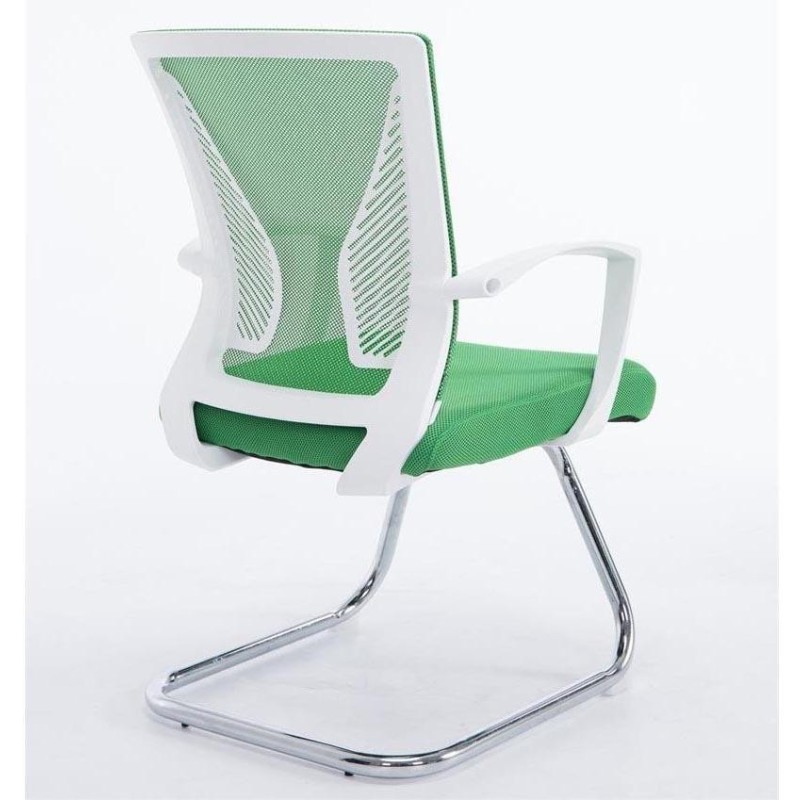 Silla de confidente CUBA V con Soporte Dorsal y Asiento Acolchado, en Negro