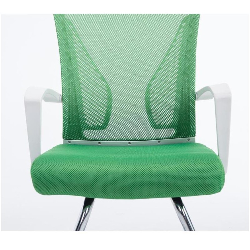 Silla de confidente CUBA V con Soporte Dorsal y Asiento Acolchado, en Negro