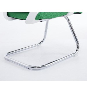 Silla de confidente CUBA V con Soporte Dorsal y Asiento Acolchado, en Negro
