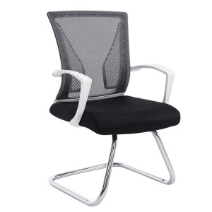 Silla de confidente CUBA V con Soporte Dorsal y Asiento Acolchado, en Negro