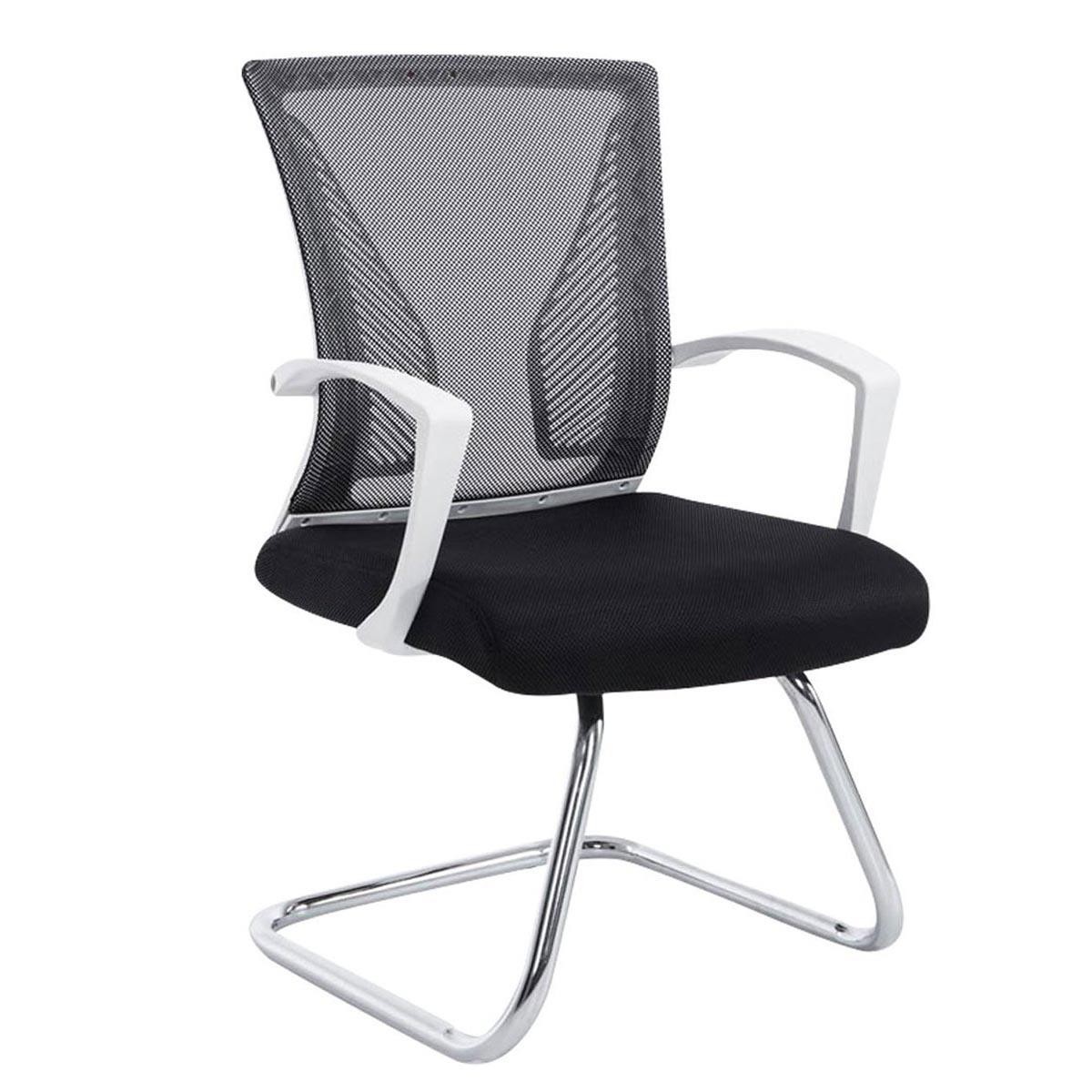 Silla de Confidente CUBA V, Estructura Metálica, en Malla Transpirable Color Negro