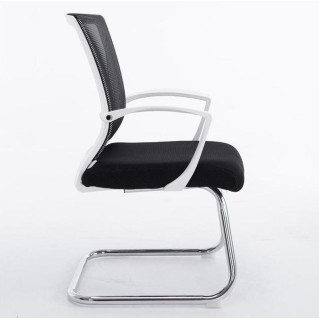 Silla de confidente CUBA V con Soporte Dorsal y Asiento Acolchado, en Negro 2