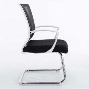 Silla de confidente CUBA V con Soporte Dorsal y Asiento Acolchado, en Negro