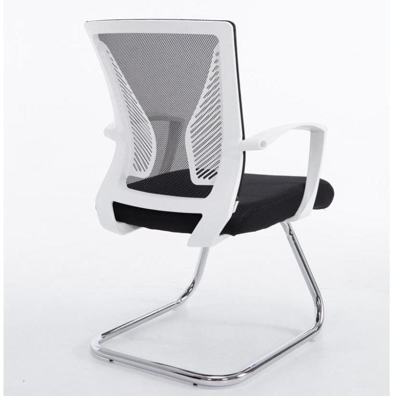 Silla de confidente CUBA V con Soporte Dorsal y Asiento Acolchado, en Negro