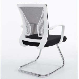 Silla de confidente CUBA V con Soporte Dorsal y Asiento Acolchado, en Negro