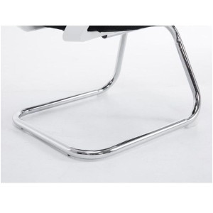 Silla de confidente CUBA V con Soporte Dorsal y Asiento Acolchado, en Negro