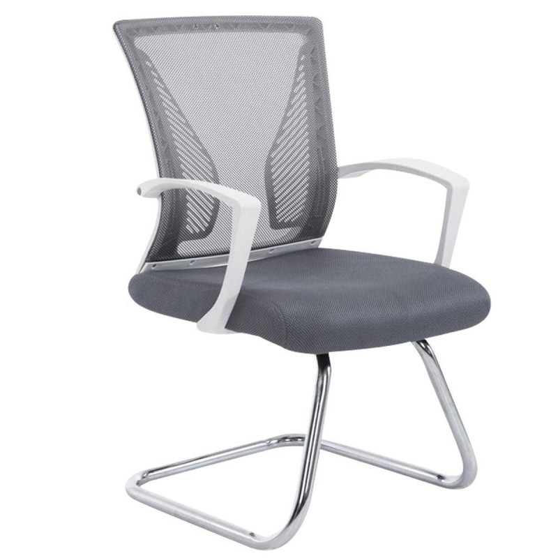 Silla de confidente CUBA V con Soporte Dorsal y Asiento Acolchado, en Negro