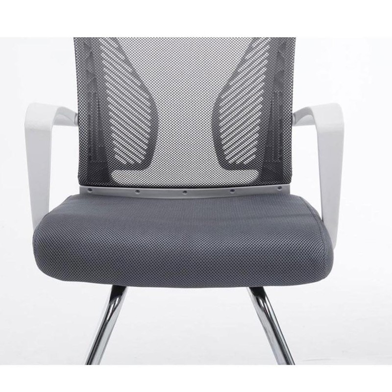 Silla de confidente CUBA V con Soporte Dorsal y Asiento Acolchado, en Negro