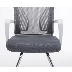 Silla de confidente CUBA V con Soporte Dorsal y Asiento Acolchado, en Negro
