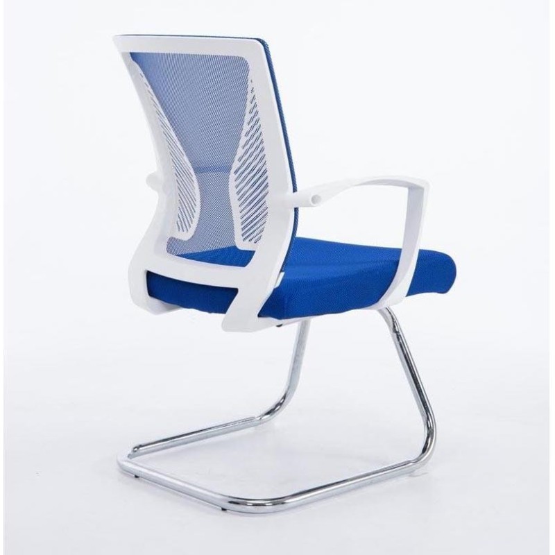 Silla de confidente CUBA V con Soporte Dorsal y Asiento Acolchado, en Negro