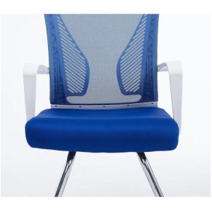 Silla de confidente CUBA V con Soporte Dorsal y Asiento Acolchado, en Negro