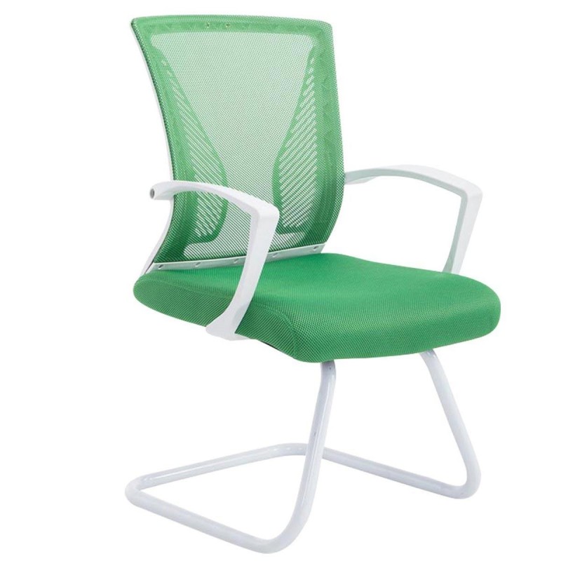 Silla de confidente CUBA WHITE V con Soporte Dorsal y Asiento Acolchado, en Negro