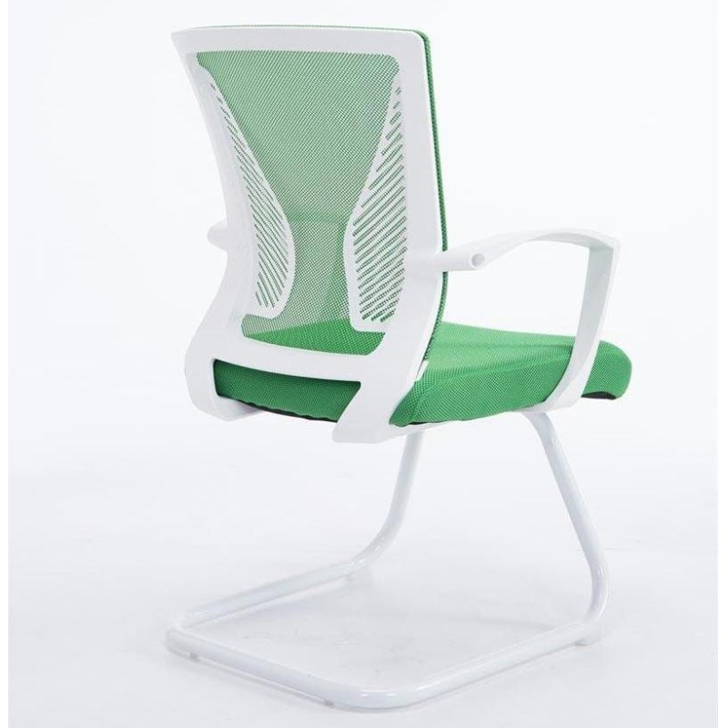 Silla de confidente CUBA WHITE V con Soporte Dorsal y Asiento Acolchado, en Negro