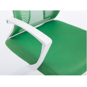Silla de confidente CUBA WHITE V con Soporte Dorsal y Asiento Acolchado, en Negro